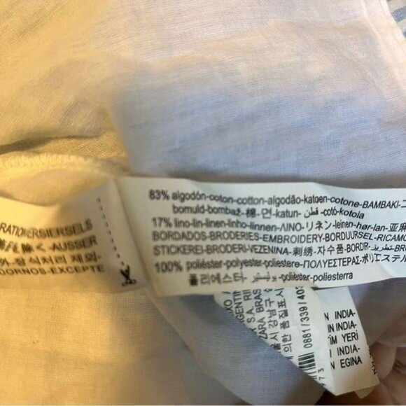 Zara trf Collection Blue White Stripes Casual Cotton Dress Size S - M - Picture 5 of 7